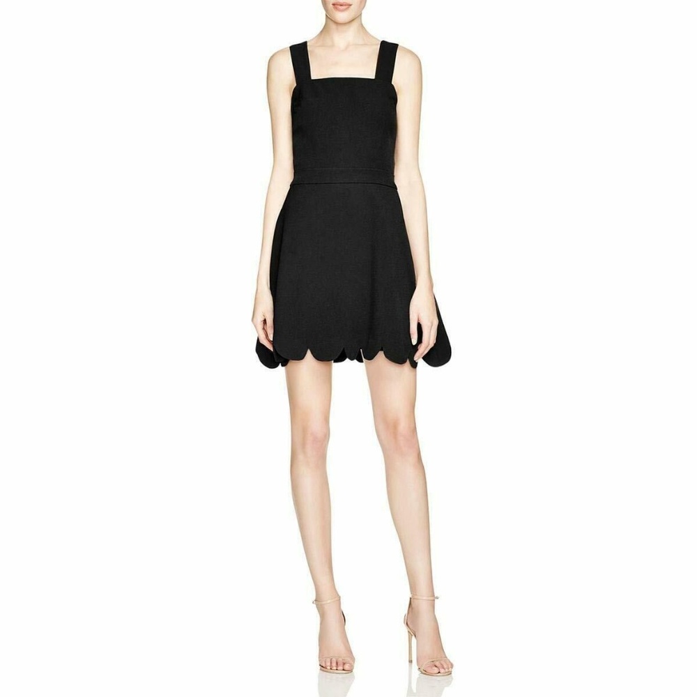 Endless Rose Women'S Sleeveless Scallop Trim Dress